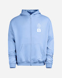 Heavy Brushed Zipper ICON Neon-Blue