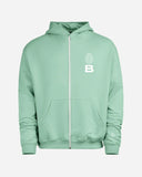 Heavy Brushed Zipper ICON Neon-Blue