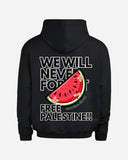 Free Palestine Edition – "never forget" Zipper-Black