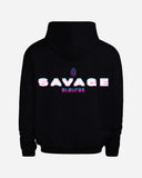 Oversize Hoodie SAVAGE// black/White