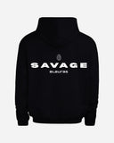 Oversize Hoodie SAVAGE// black/White