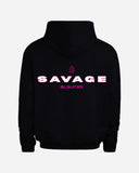 Oversize Hoodie SAVAGE// black/White
