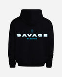 Oversize Hoodie SAVAGE// black/White